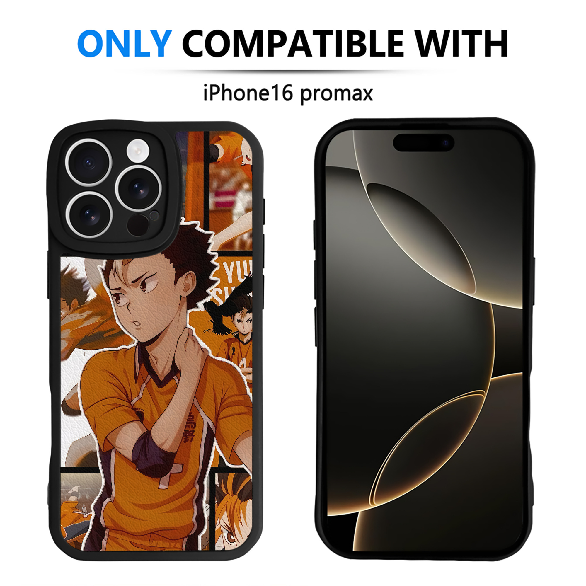 （画像用） ハイキュー!! Haikyu!! 【iPhone 16シリーズ対応】シリコンスマホケース（レザー調） 材質：シリコン